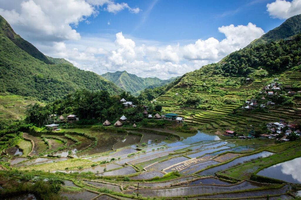 Verdant rice terraces and tranquil fields the heart of rural life in the Philippines.
