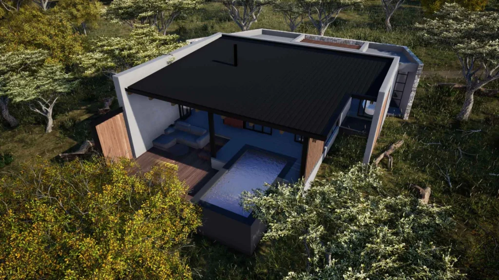 Luxury suite interior at RockFig Safari Lodge featuring modern decor and safari-inspired design