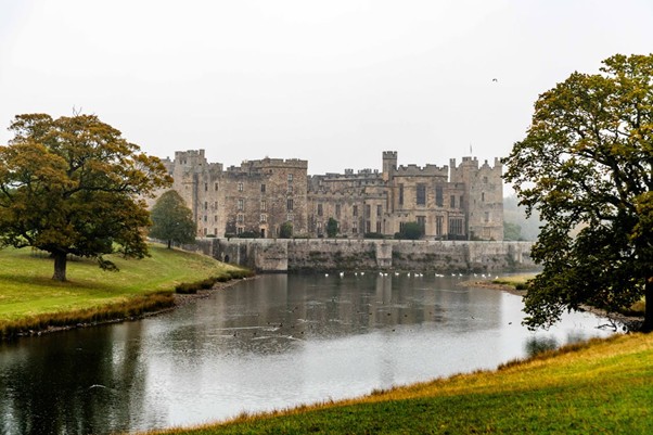 Durham Cathedral towering above the River Wear with historic city buildings
