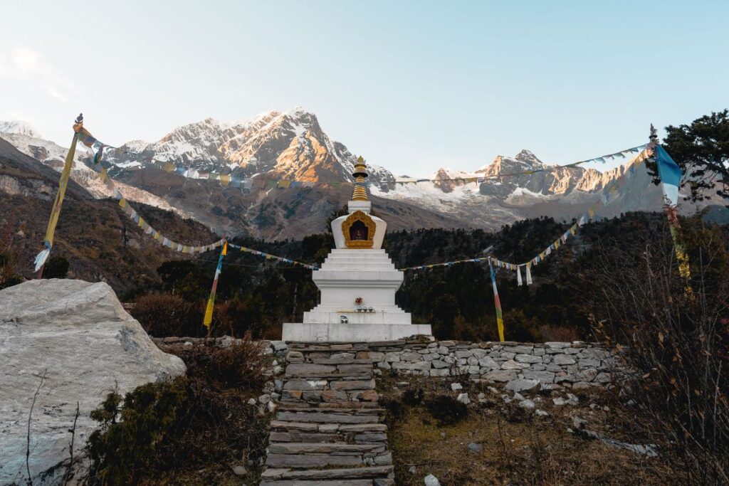 beautiful monastery in samagaun